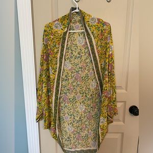 Anthropologie floral kimono one size